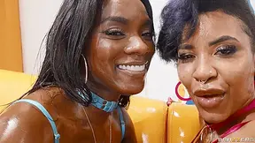 Oiled Up Pussy Play With Ana Foxxx And Demi Sutra