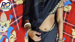 Part (1) The devar and bhabhi chudai in black saree blouse super mast chudai hindi audio claire vais and music and amazing scene