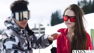 VIXEN Ski bunny Sonya has passionate sex into the Alps