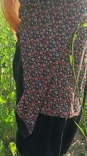 Village Desi Bhabhi Fucked in Mustard Field in Doggy Style. Outdoor Sex Desi Bhabhi with Dewar
