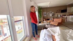 stepdad rips jeans and she cums