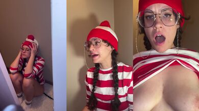 Busty Brunette Waldo Bounces Big Tits Gushing Feral Moans