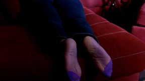 Ms Neecy - Purple Nylons with Run and Soles Show (Part 1)