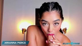 flirt4free - ariianna pierce - frisky babe strips, sucks on a dildo, and teases her needy hole