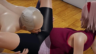 Naruto: Sakura haruno with big tits with old man [Full Video]