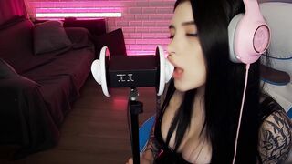 ASMR INCREDIBLE BEAUTY EAR LICKING. HONEY HAZE