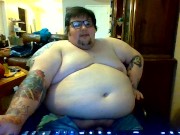 Fat Boy Webcam Jack Off on Underwear Shorts 🍰🩳