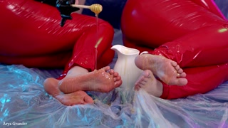 Amazing Foot Fetish 4k romantic lesbian Video, fun and pretty