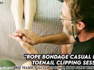 Rope Servitude Casual SADOMASOCHISM Toenail Clipping Session