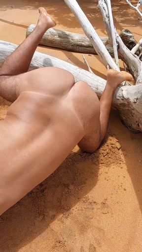 Ladysilva Showing off Her Very Sexy Tanned Mark Ass on the Beach