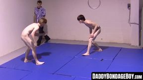 DaddyBondageBoy.com - Cocks-out sparring session turns into twinks' BDSM playtime
