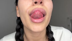 Moaning Close-Up – Lip Tease & Breath Play