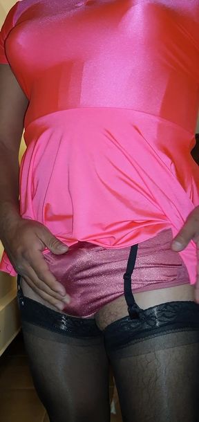 90s Cheerleader Sissy Suit, Super Bright and Tight