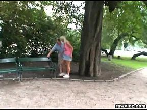 Old Fart Fucks Blonde Teen At The Park