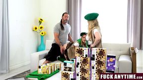 Freeuse Stepdaughters Sell Cookies and Suck Cock with Their Stepdad's Guidance - Fuckanytime