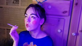 Stepsis smokes while giving a Japanese twist to hot sex