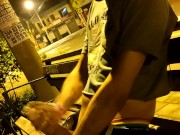 Jerking Off In Public In The Street Got Caught Multiple Times Nice Cumshot