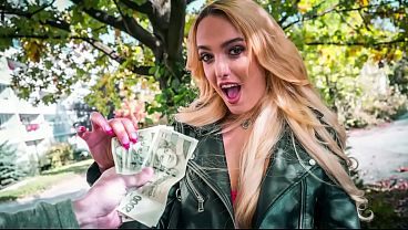 Cold Cash Warms Up Blonde'_s Pussy for Hard Indoor Pounding