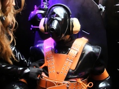 Fetish latex fucking in garage