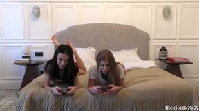 Homemade Threesome Featuring Big Cock and Lesbians in a Steamy Encounter