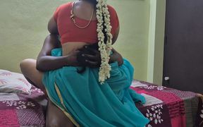 My Desi Sexy Neighbour Wife in Saree and Red Blouse Handjob &amp; Riding My Cock Sex