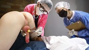 Naughty nurse gets her ass pounded in public