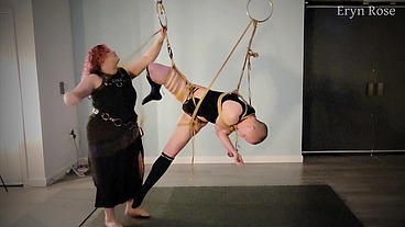 Live Suspension Rope Bondage Performance With Kayleth