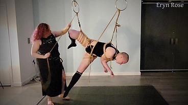 Live Suspension Rope Bondage Performance With Kayleth