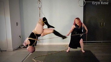 Live Suspension Rope Bondage Performance With Kayleth