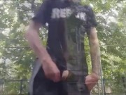 Outdoors pissing, smoking and freeballing in Berlin