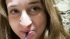GF peels his carrot at the Carrot Party