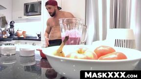 MaskXXX.com - Handsome homo with muscular body engages in solo masturbation