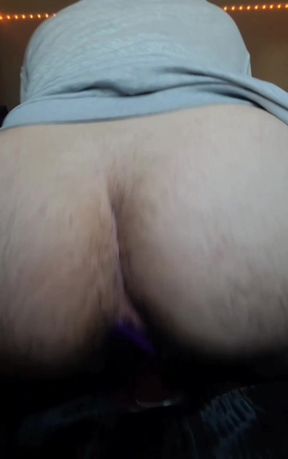 Trans amateur plays with dildo and butt plug solo ass play