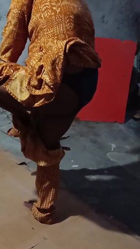 Captivating moment from &quot;Big Ass bhabhi Changing her cloth and boy watchig on her bhabhi caught him and punish him with fucking&quot;