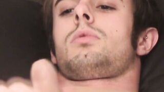 Cute guy makes a homemade video of himself masturbating