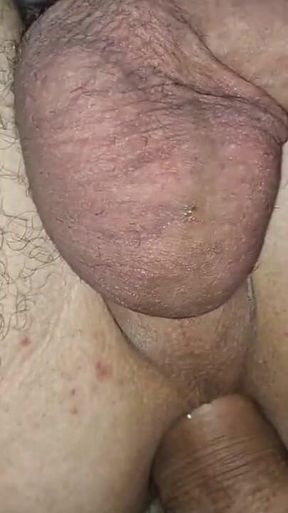 Milk Femboy Fucked His Asshole with His Dad's Hot Stone Cock and Cum!