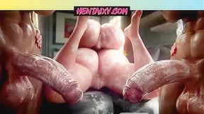 Hentai Lady Futanari Fucking with Her Shapely Body