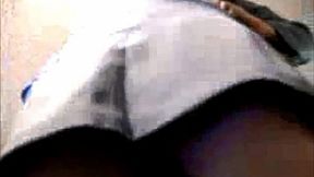 Mature teacher gets caught on webcam