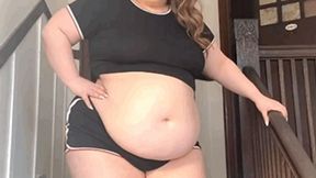 Super FAT BBW Struggles Up Stairs