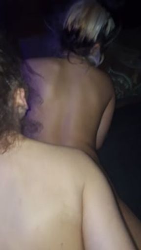 Here I'm getting fucked doggie style while I play around with the redbone