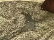 Uncircumcised Small Dick Fucks Pillow + Cumshot
