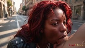 a black biker chick showed me how to cum quickly right on the road [ai]