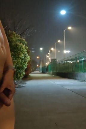 Naked and Cumshot at the Driver on a Busy Highway