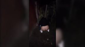 Latina Pissing in the Street