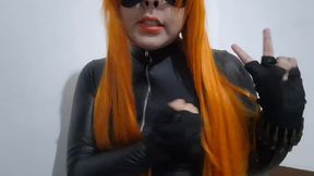 full version: big tits trap black widow in leather bodysuit and nosehook eating cum, deepthroat and gagging after blowjob to dildo