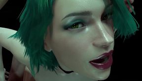 Hot Girl with Green Hair is getting Fucked from Behind: 3D Porn