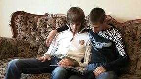 Gay JAV Oral: Another Two Russian Twinks On A Sofa