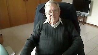 Grandpa Cums Hard On Cam: Teasing the Camera With His Experienced Moves