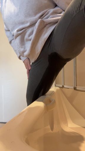 Grey Legging Wetting