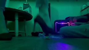 Sexy heels crush water bottle